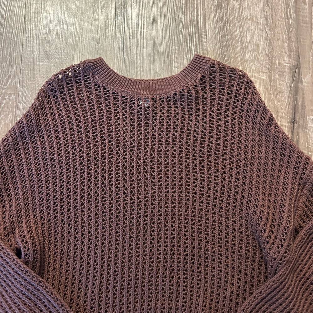 Old Navy Women's Chocolate Brown Knit Sweater - Picture 2 of 4